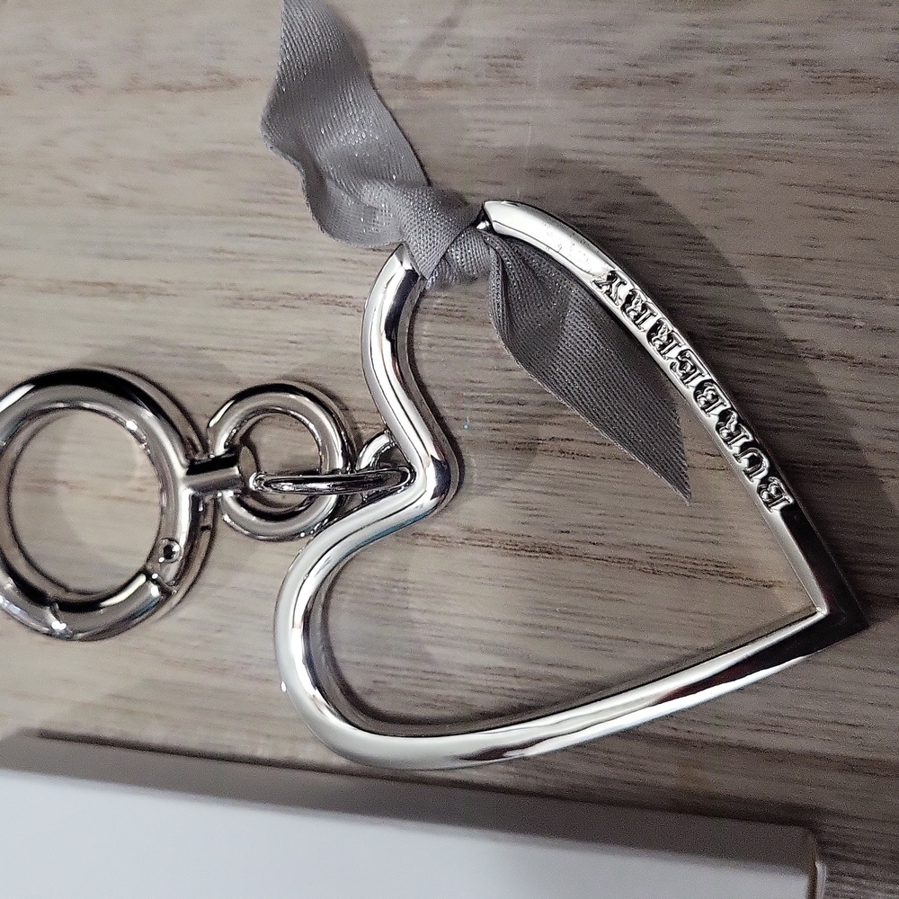 Burberry Silver Heart Charm Or Key Holder - Picture 2 of 4